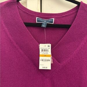 Karen Scott Women's Magenta Sweater